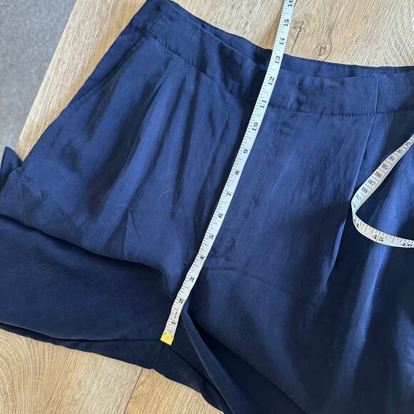 Gap High Rise SoftSuit Trousers Navy Blue 10 404698 New - Picture 9 of 10